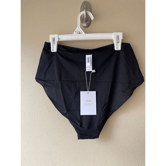 Andie the Snap Bikini Bottom in Black - Picture 2 of 2